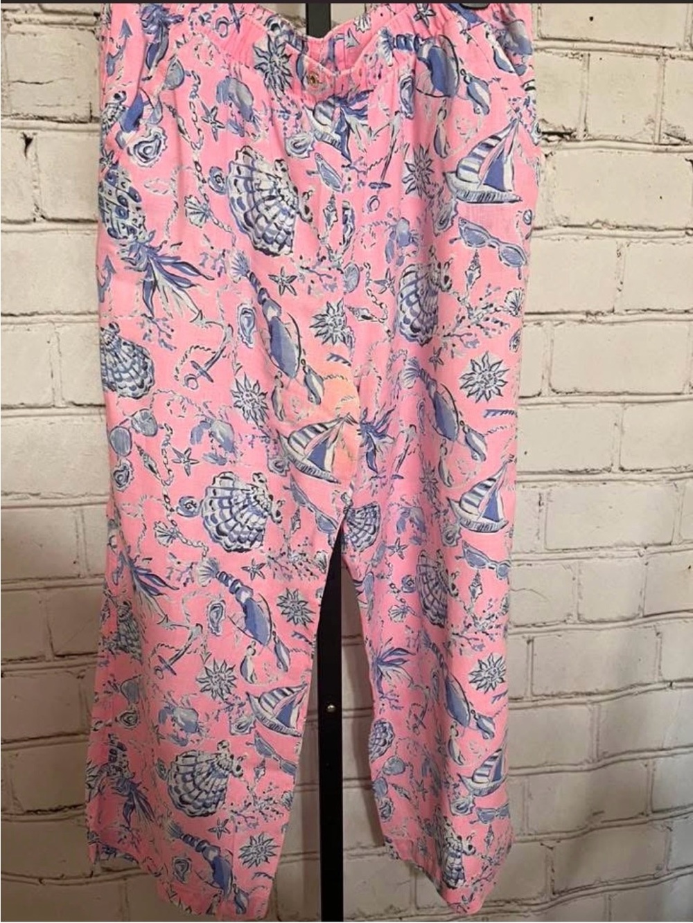 Lilly Pulitzer Brawley Linen Crop Pants size L - Picture 5 of 5
